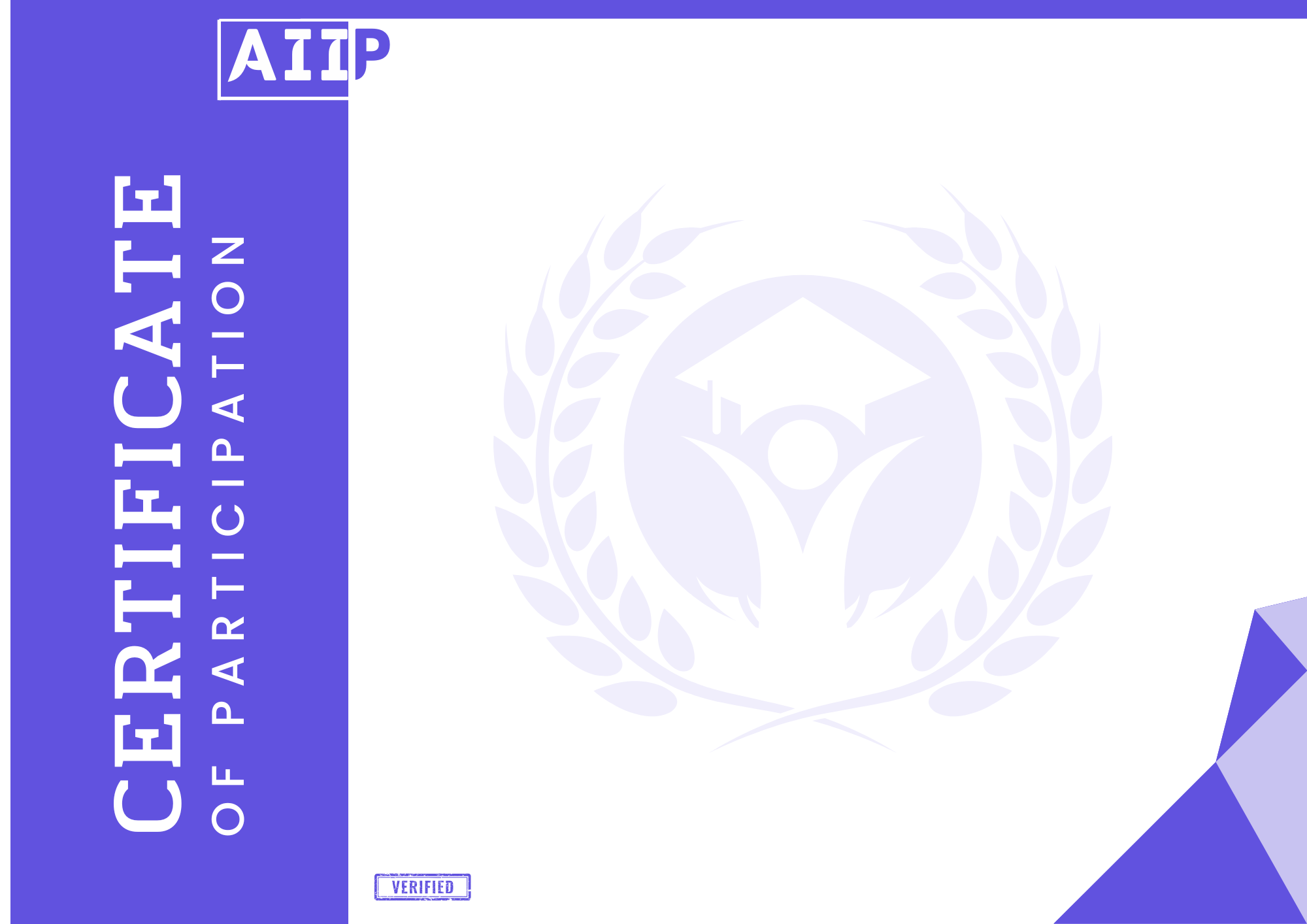 Aiip Certificate Of Participation