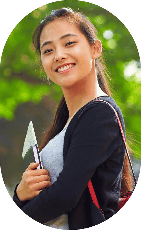 Student taking exam